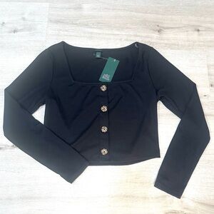 NWT Wild Fable long sleeve crop top